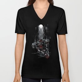 Cerberus Horror Beast Graphic V Neck T Shirt
