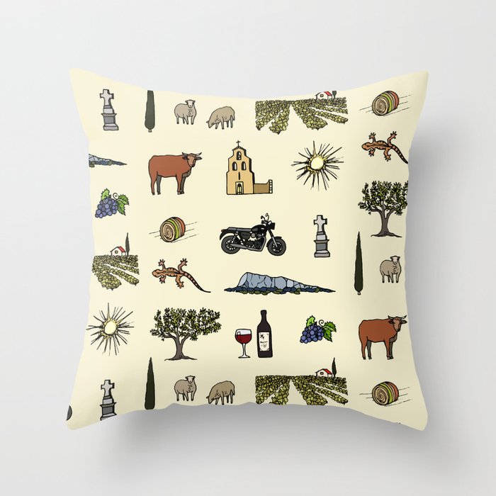 South of France Throw Pillow