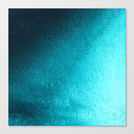 Modern abstract navy blue teal gradient Canvas Print