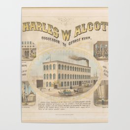 Charles W. Alcott, successor to George Kuhn, dealer in all kins of kindling wood, Vintage Print Poster