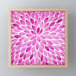 Leaves Pattern - Pink Framed Mini Art Print