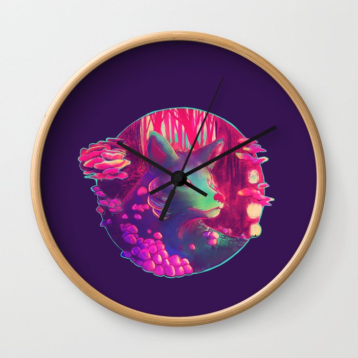 Fungal Fox 1 Wall Clock