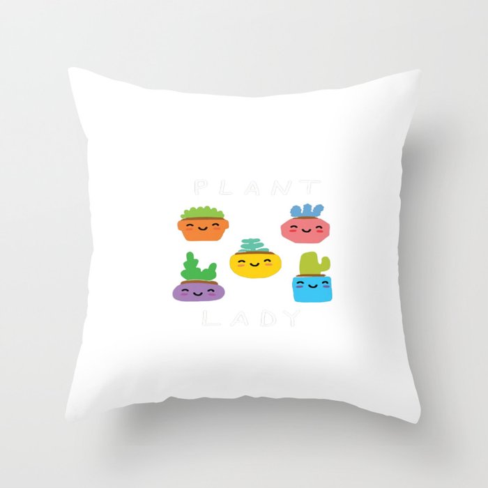 PLANT LADY T-SHIRT Throw Pillow