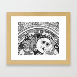 My Grandfather's Clock ["Chimes rang on the hour every hour, as the moon moved across the heavens."] Framed Art Print