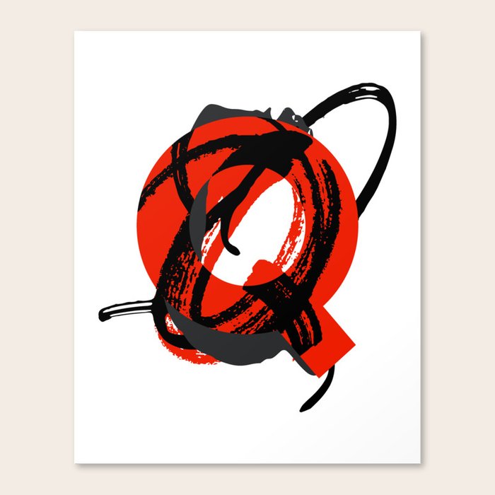 Your Name Letter Q Art Your Initial Canvas Print by Art Heart Home and