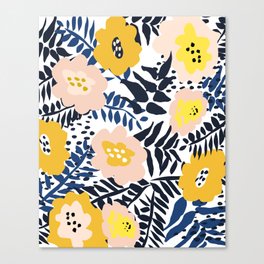 Outdoor: florals matching to design for a happy life Canvas Print