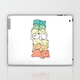 Genderfloren Flag Pride Lgbtq Cute Bear Pile Laptop Skin