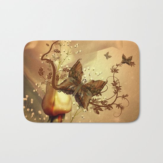 Wonderful fantasy butterflies Bath Mat