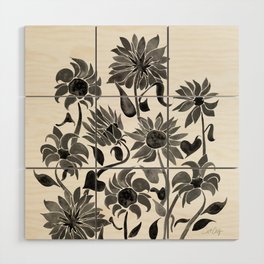Sunflowers – Black Palette Wood Wall Art