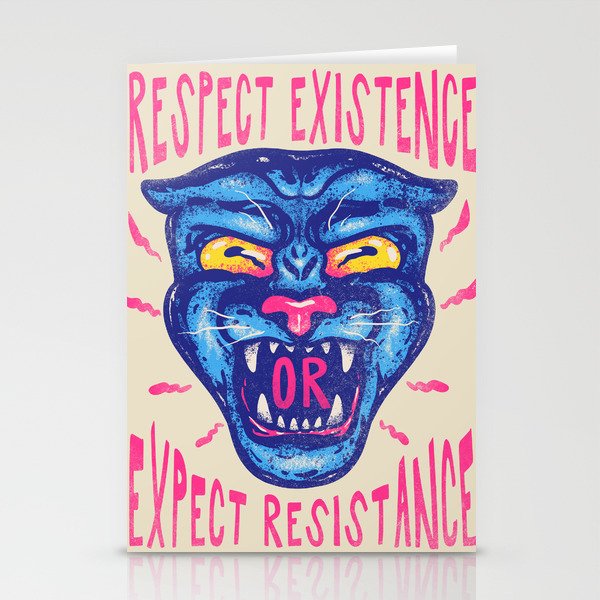Respect Existence or Expect Resistance - Black History Month BHM Stationery Cards