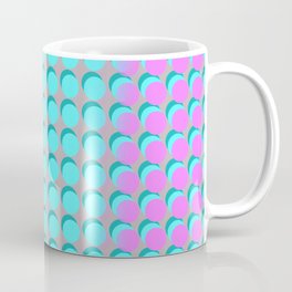 Pink & Aqua Spots on Taupe Coffee Mug