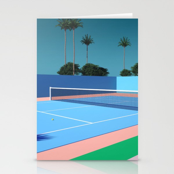 Tennis Court by Hiroshi Nagai Stationery Cards