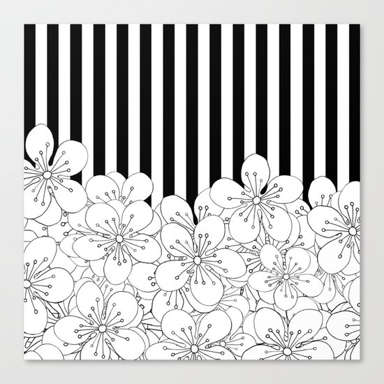 Cherry Blossom Stripes - In Memory of Mackenzie Canvas Print