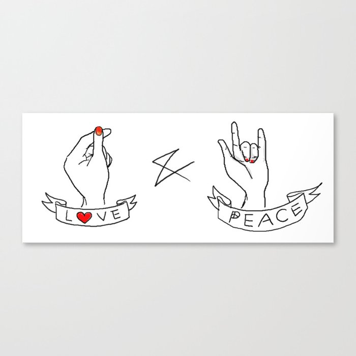 Love and peace Canvas Print