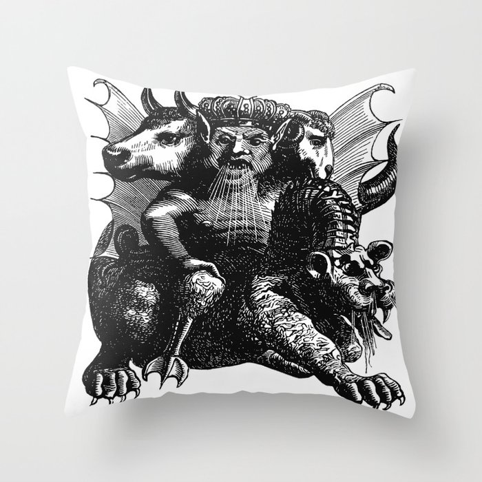 Asmodeus The Demon Of Lechery And Lust Cut Out Throw Pillow
