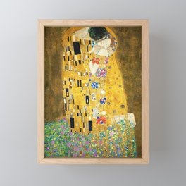 Gustav Klimt The Kiss Framed Mini Art Print