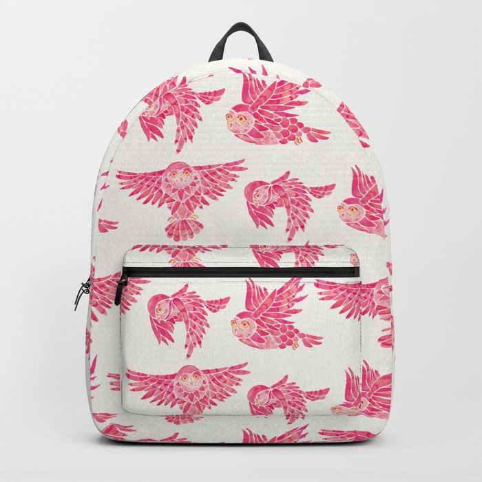 Owls in Flight – Pink Palette Backpack