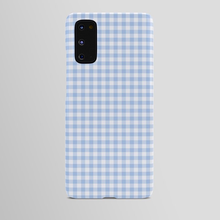 Gingham Plaid Pattern - Natural Blue Android Case