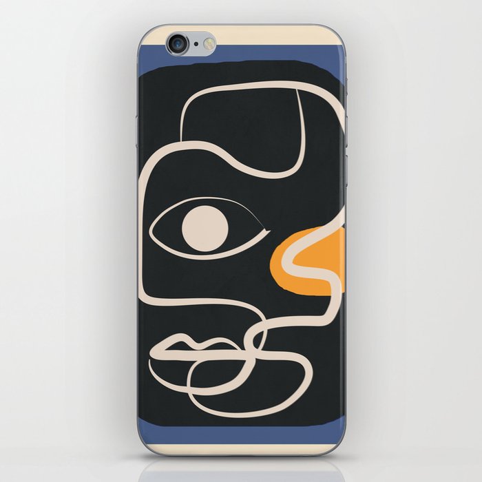 Abstract Face Line Art 09 iPhone Skin