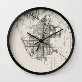 Oxnard, California - City Map Poster Wall Clock