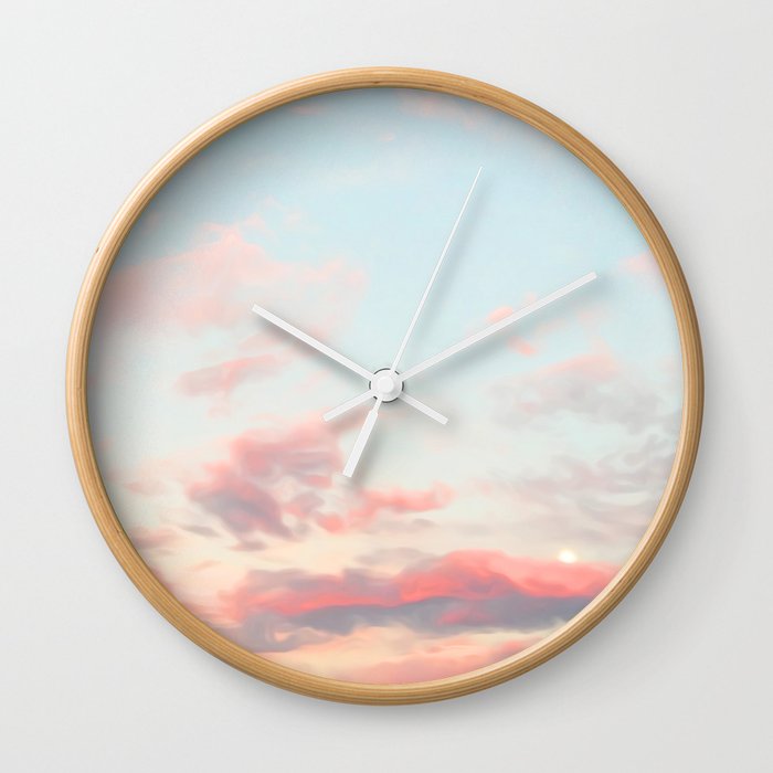 Cotton Candy Sky Wall Clock