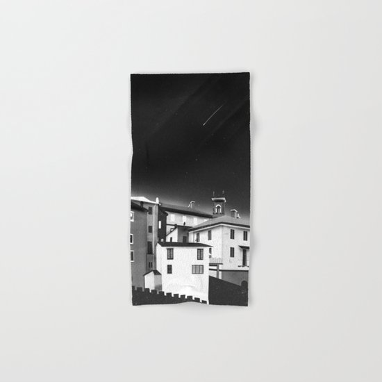 Castles at Night (B&W) Hand & Bath Towel