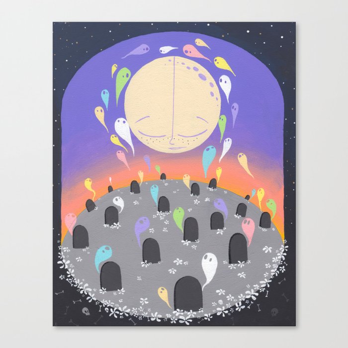 Ghost in the Graveyard Canvas Print