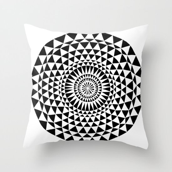 Sun in B&W Throw Pillow