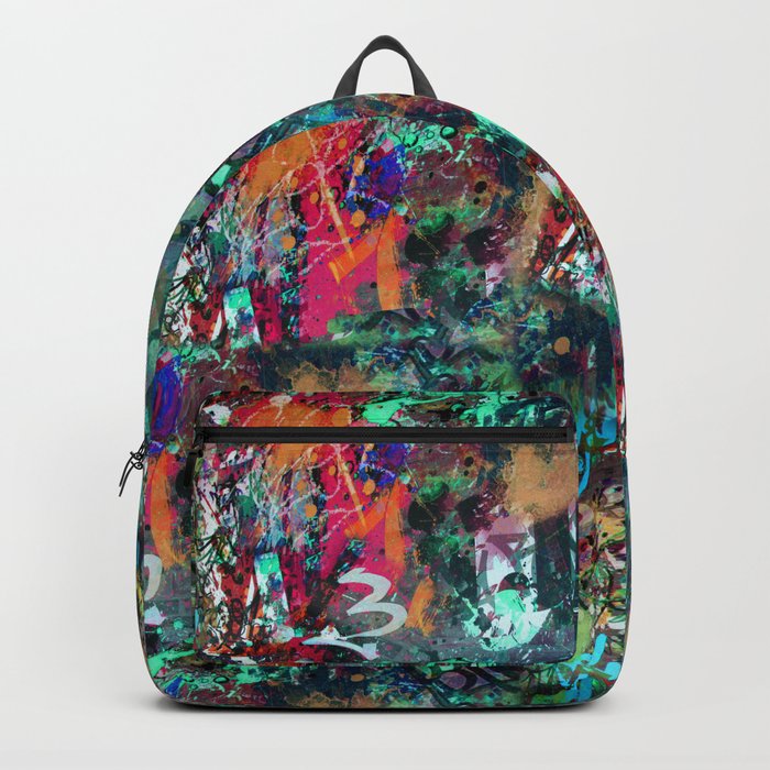 Graffiti and Paint Splatter Backpack by Gravityx9 | Society6