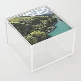 New Zealand Photography - Kawarau River Going Past The Beautiful Nature Acrylic Box