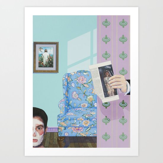 i scared her with the dead guy Art Print