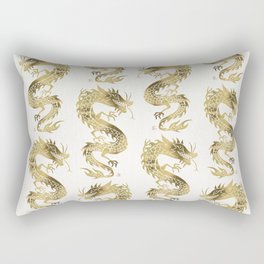 Chinese Dragon – Gold Rectangular Pillow