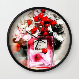 Eau de Parfum Pink Wall Clock