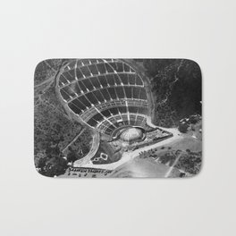 Hollywood Bowl aerial vintage, Los Angeles, California black and white photograph / photography Bath Mat | Vintage, California, Fashion, Black And White, Bowl, Glamour, Stars, Sunsetboulevard, And, Movies 