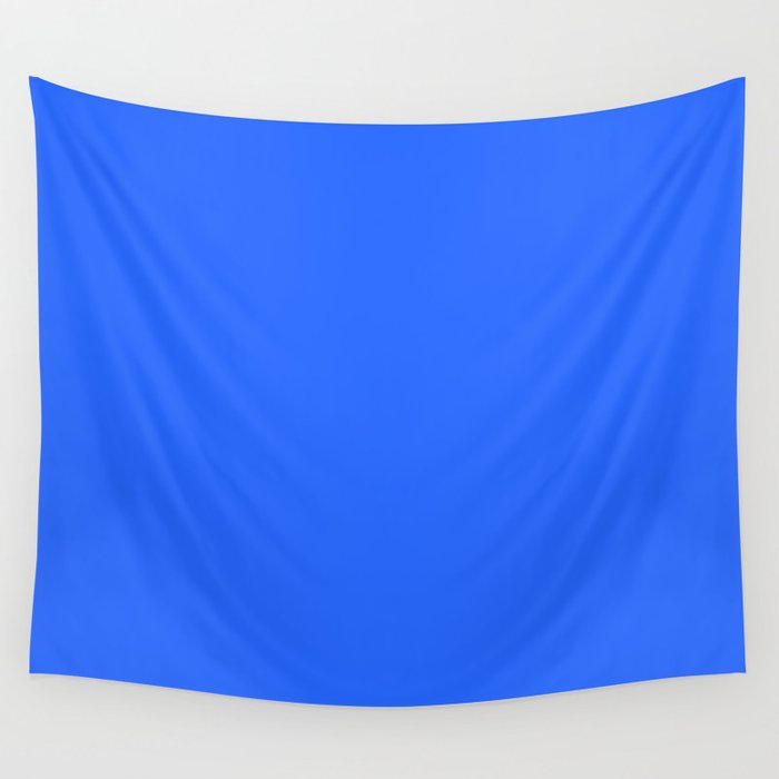 Ultra Marine Blue Solid Color Block Wall Tapestry