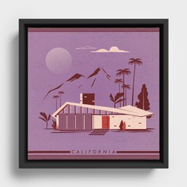 California Home Framed Canvas