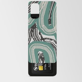 Sage green thylacine stripe pattern Android Card Case