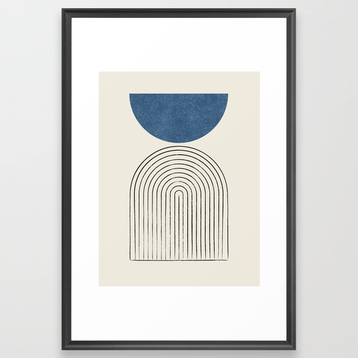 Arch Balance Blue Framed Art Print
