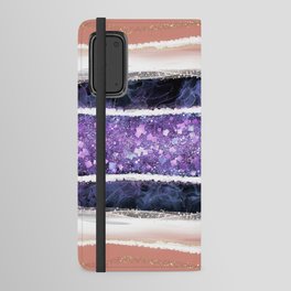 Veri Peri Purple Amethyst and Coral Gemstone Abstract Android Wallet Case