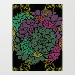 Echeveria In Bloom Poster