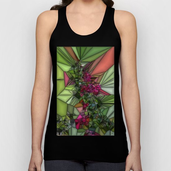 Pink and Green Glass Unisex Tank Top