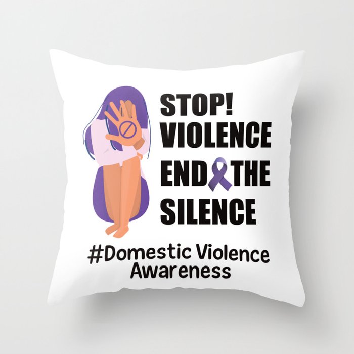  Domestic Violence Awareness T-Shirt Throw Pillow