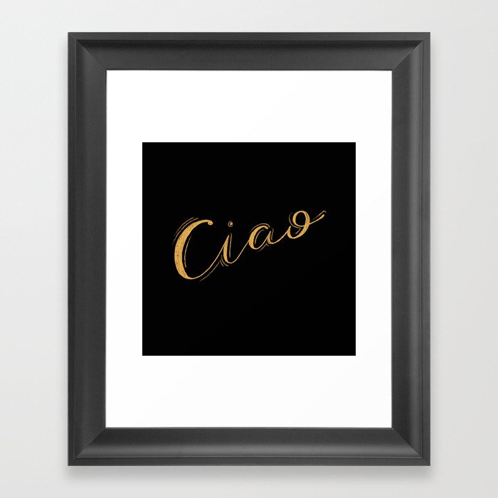 Ciao Handlettering Framed Art Print