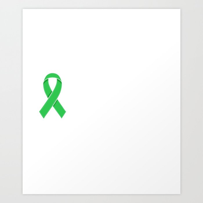 Cerebral Palsy Green Ribbon Brain Damage Awareness Art Print