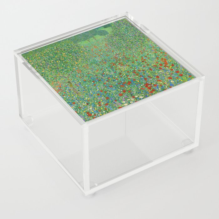 Gustav Klimt - Poppy Field Acrylic Box