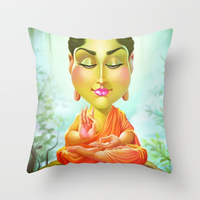 Siddhartha Gautama Buddha Throw Pillow