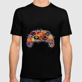Game Controller Joystick Watercolor T Shirt