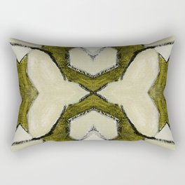 Abstract Oil Painting Pattern Ornament 2c48.4 Olive Green Rectangular Pillow