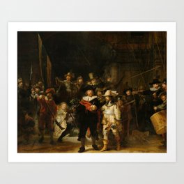 Rembrandt's The Night Watch (High Resolution) Art Print