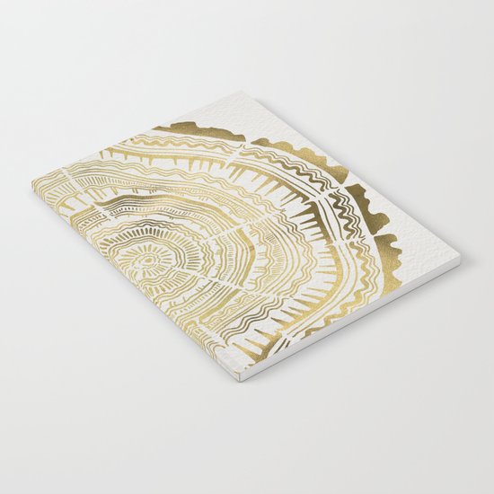 Gold Tree Rings Notebook